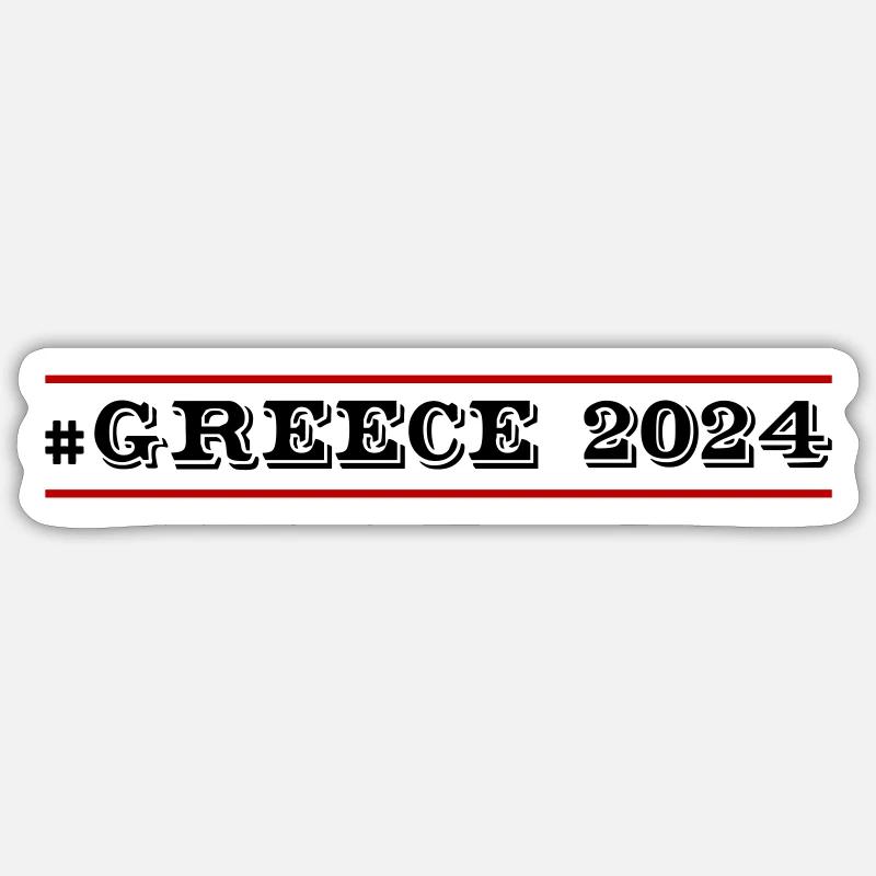 Grèce 2024 - Sticker taille S (10 x 10 cm) - blanc mat