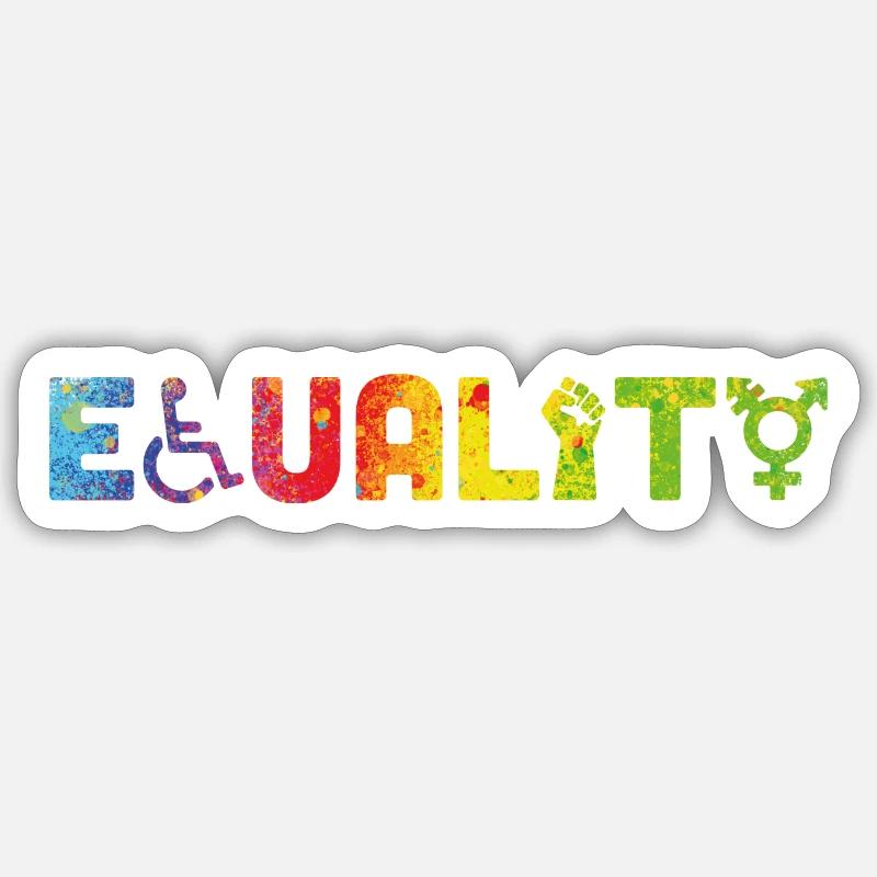 equality - Sticker Größe S (10 x 10 cm) - Mattweiß