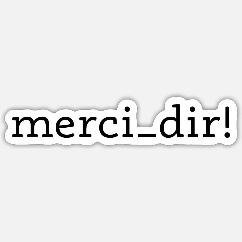 Merci! Sticker taille S (10 x 10 cm)