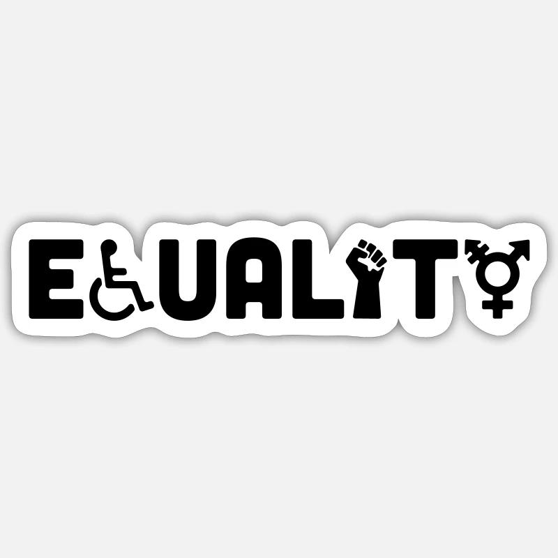 Equality - Sticker size S (10 x 10 cm) - white matte