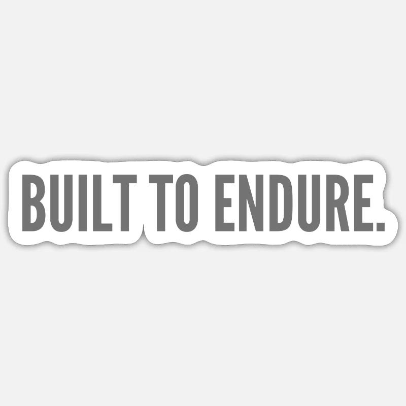 Construit pour durer - Sticker taille S (10 x 10 cm) - blanc mat
