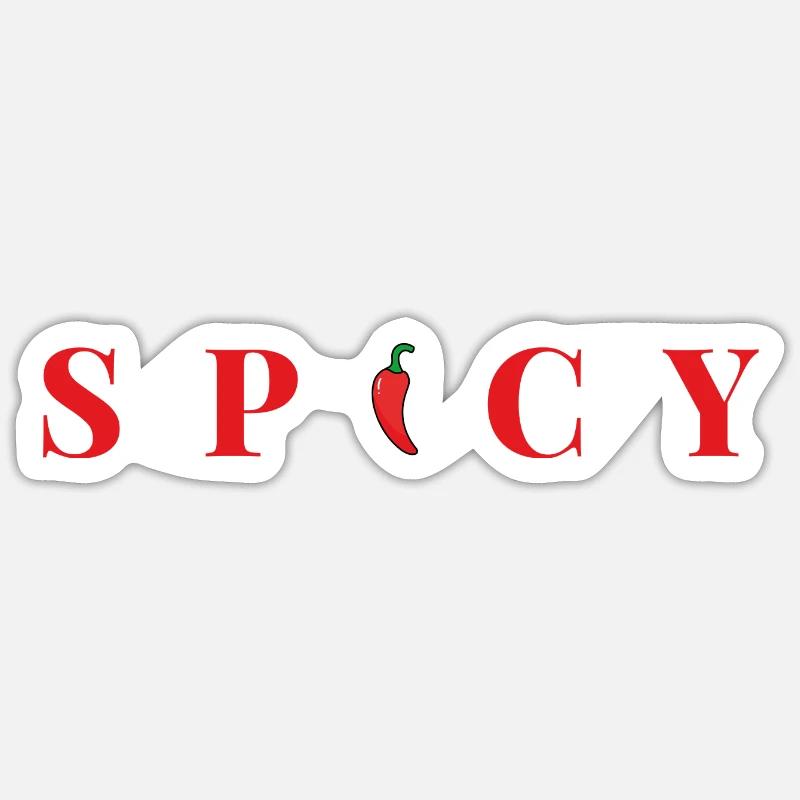 Rouge épicé - Sticker taille S (10 x 10 cm) - blanc mat