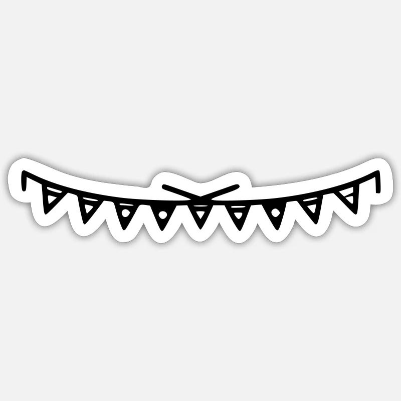 Guirlande - Sticker taille S (10 x 10 cm) - blanc mat