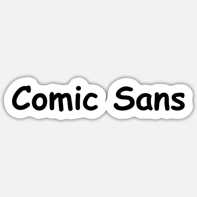 Sans de bande dessinée Sticker taille S (10 x 10 cm)