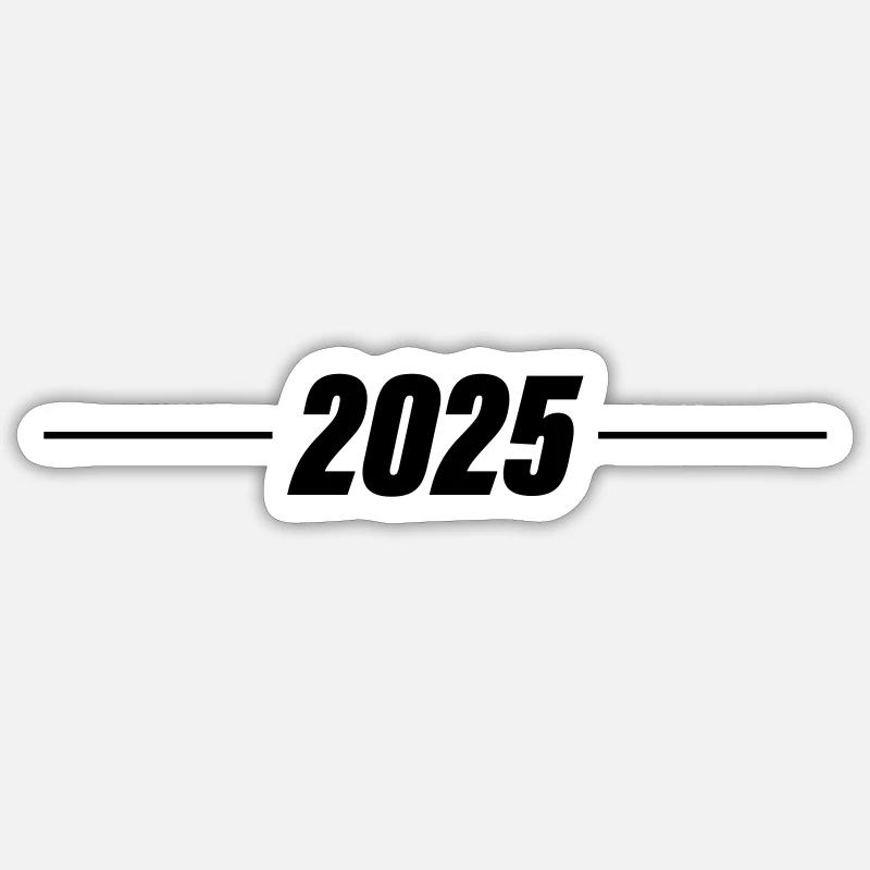 Année 2025 Sticker taille S (10 x 10 cm)