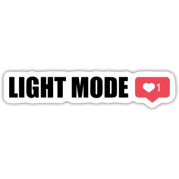 LIGHT MODE Heart - Sticker size S (10 x 10 cm) - white matte - Front