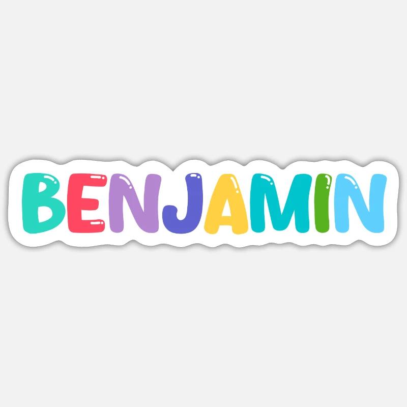 Name - Benjamin - Sticker size S (10 x 10 cm) - white matte