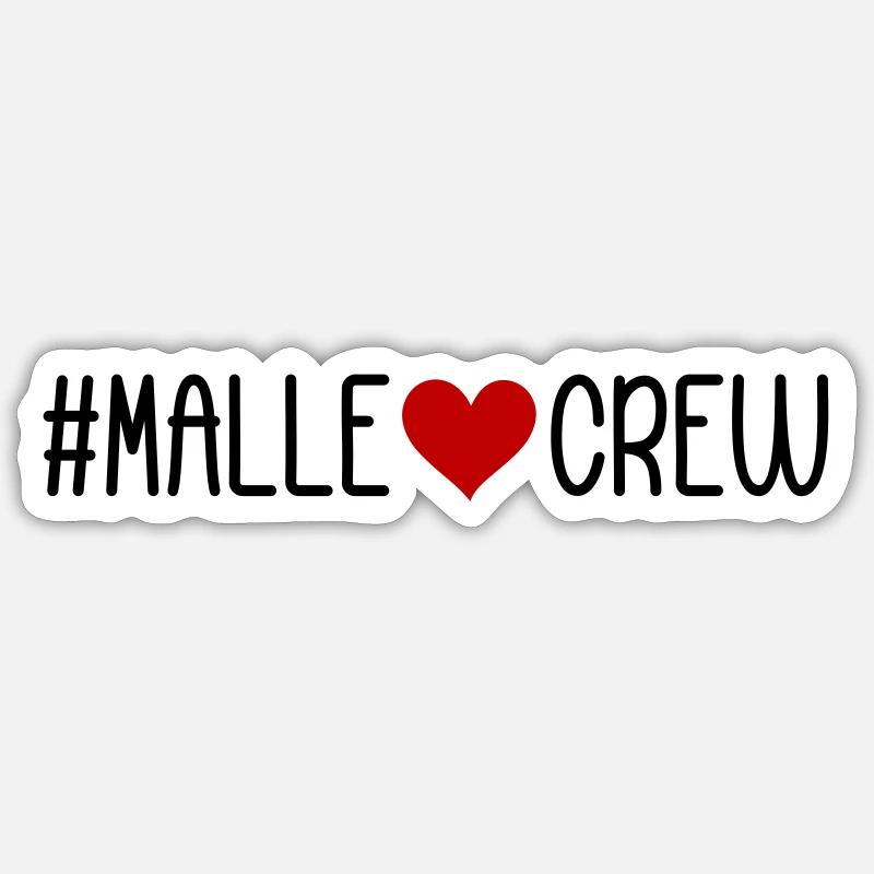 Malle Crew Mallorca - Sticker Größe S (10 x 10 cm) - Mattweiß
