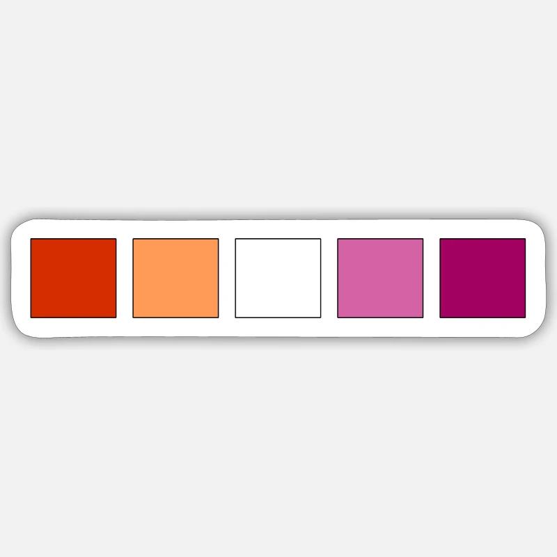 Subtle Lesbian Pride - Sticker size S (10 x 10 cm) - white matte