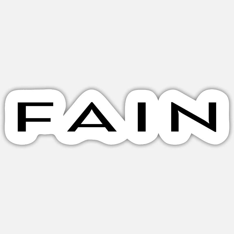 Fain - Sticker Größe S (10 x 10 cm) - Mattweiß