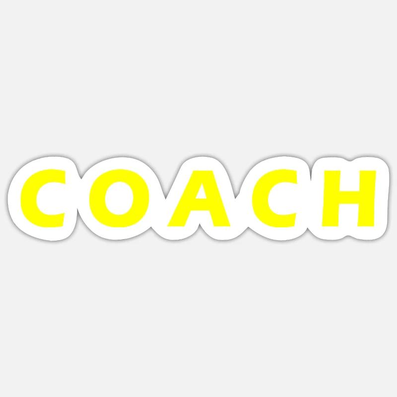 COACH - Sticker size S (10 x 10 cm) - white matte