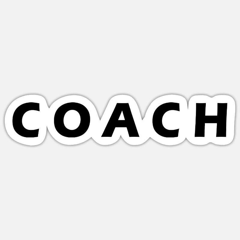 COACH - Sticker taille S (10 x 10 cm) - blanc mat