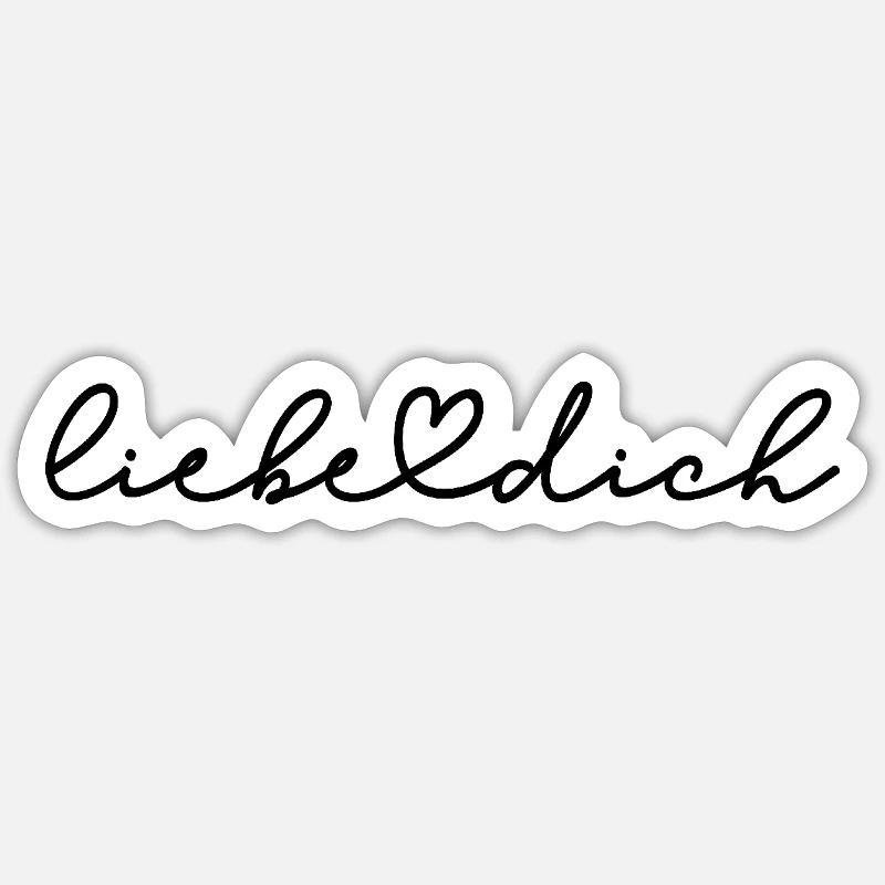 Liebe dich - Sticker Größe S (10 x 10 cm) - Mattweiß