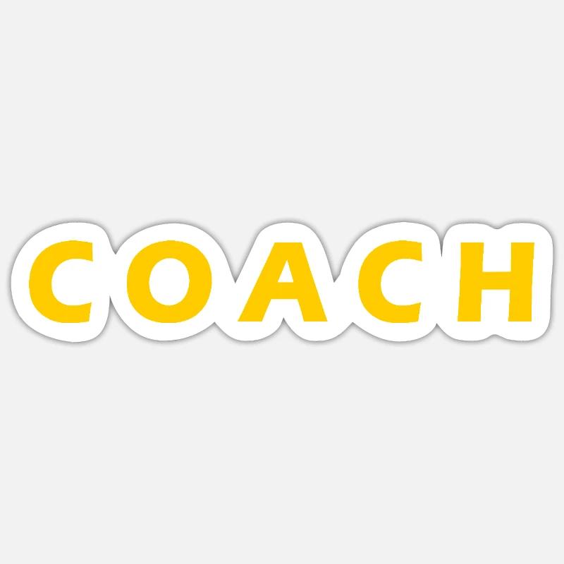 COACH - Sticker taille S (10 x 10 cm) - blanc mat
