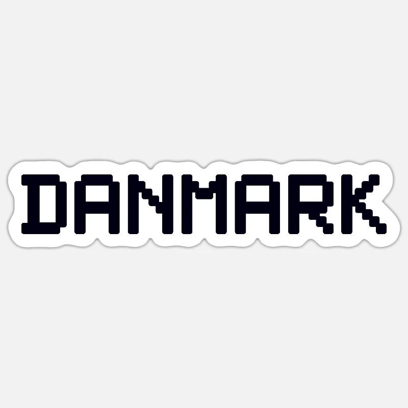 DANMARK Danemark - Sticker taille S (10 x 10 cm) - blanc mat