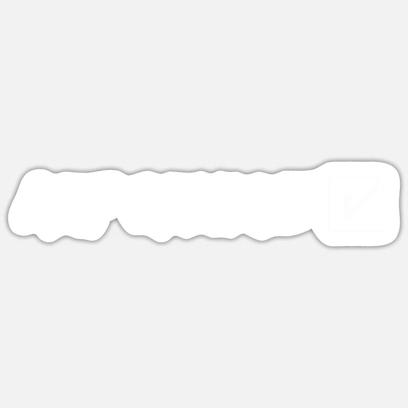 auf ruhige - Sticker Größe S (10 x 10 cm) - Mattweiß