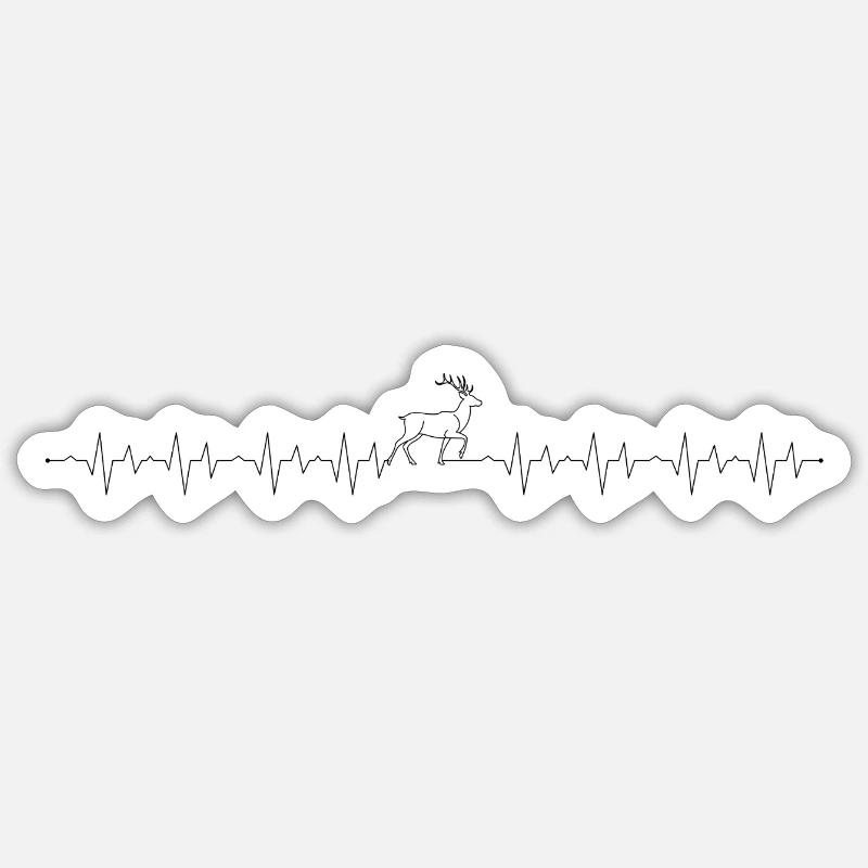 Impression d’art abstrait paysage forestier Sticker taille S (10 x 10 cm)