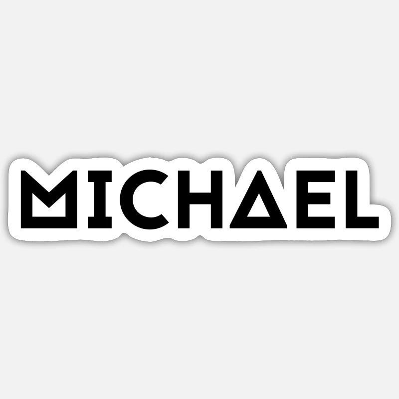 Vorname Michael - Sticker Größe S (10 x 10 cm) - Mattweiß