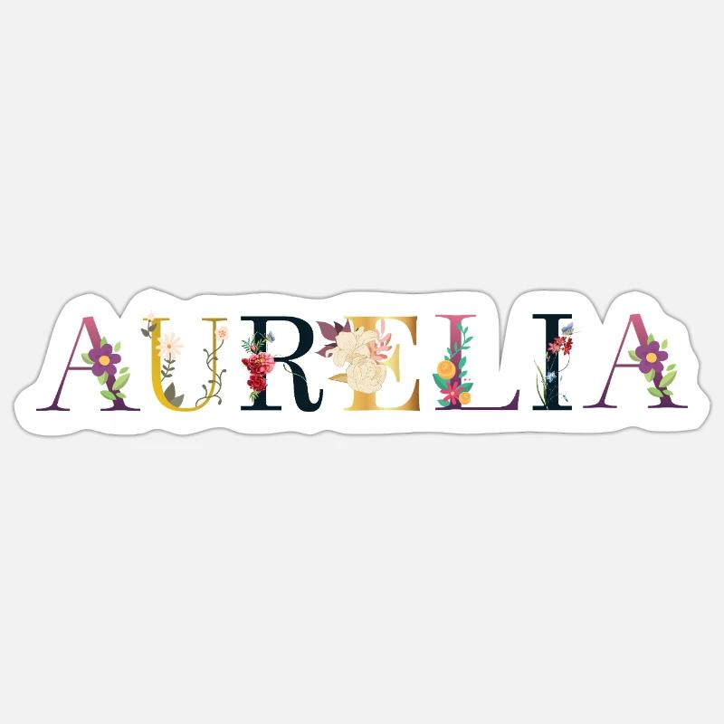 Aurelia - Sticker size S (10 x 10 cm) - white matte