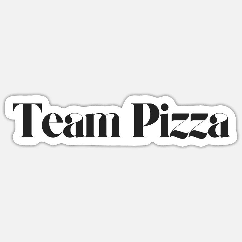 Équipe Pizza - Sticker taille S (10 x 10 cm) - blanc mat
