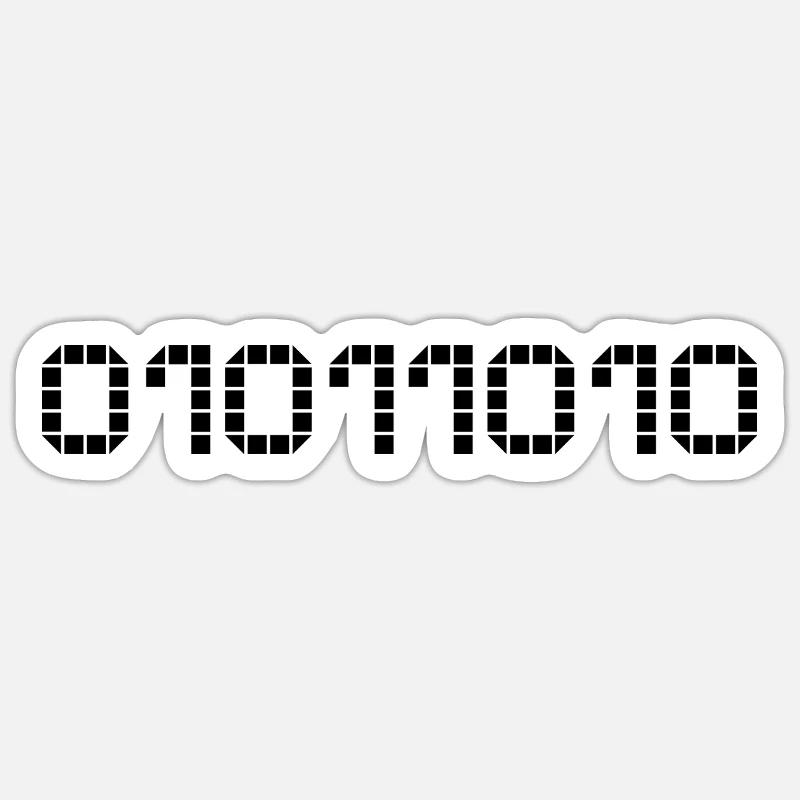 Binary notation - 90 - Sticker size S (10 x 10 cm) - white matte