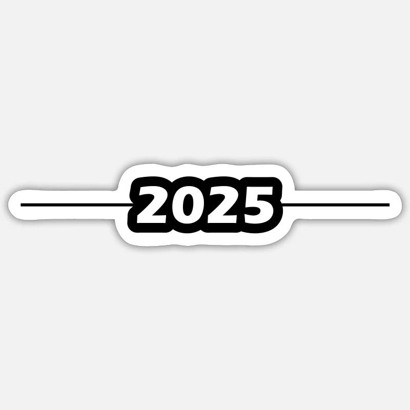 2025 year - Sticker size S (10 x 10 cm) - white matte