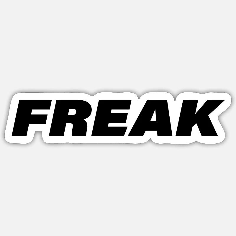 Freak - Sticker size S (10 x 10 cm) - white matte