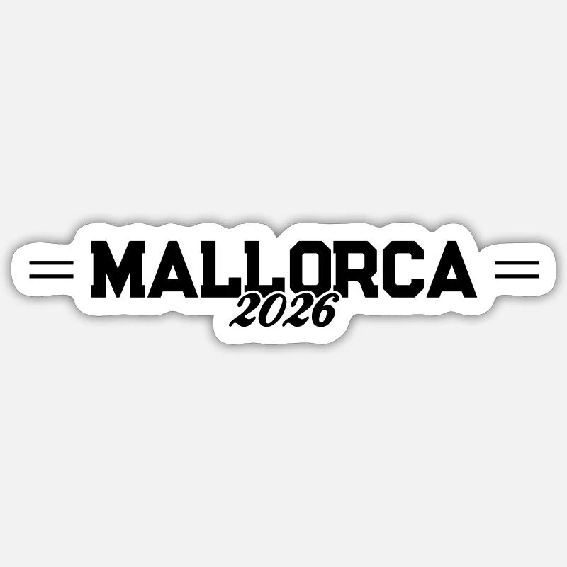 Majorque 2026 - Sticker taille S (10 x 10 cm) - blanc mat