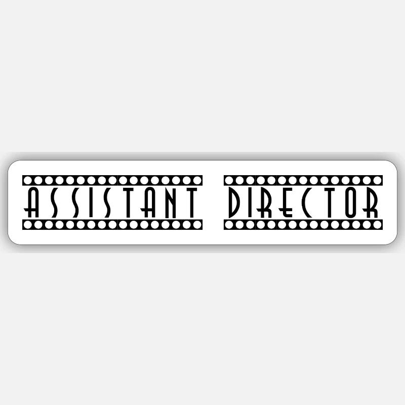 Assistant_Director - Sticker Größe S (10 x 10 cm) - Mattweiß