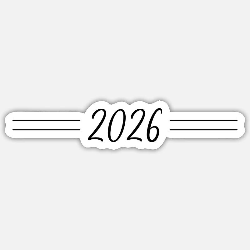 2026 year element - Sticker size S (10 x 10 cm) - white matte