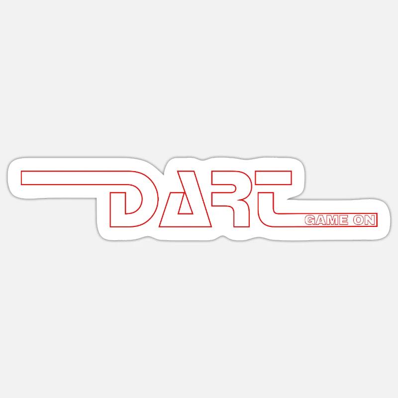 Fléchettes, fléchettes, FLÉCHETTES-GAME_ON_Rot Sticker taille S (10 x 10 cm)