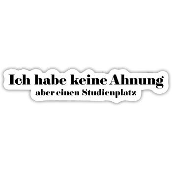 Study place - Sticker size S (10 x 10 cm) - white matte - Front