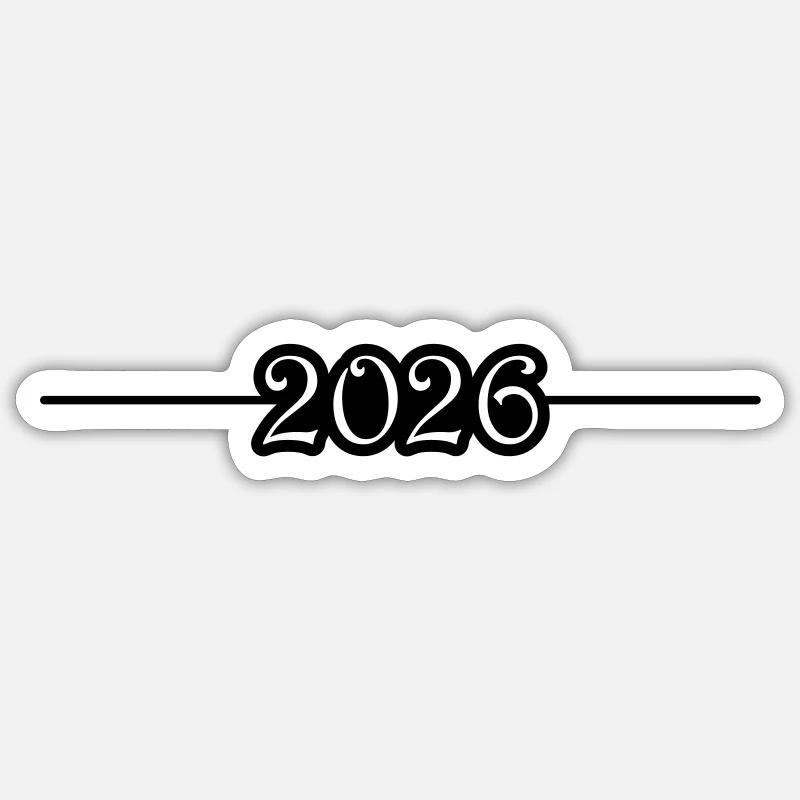 Ligne 2026 - Sticker taille S (10 x 10 cm) - blanc mat
