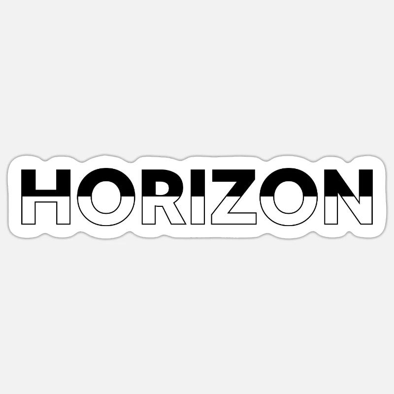 Horizont - Sticker Größe S (10 x 10 cm) - Mattweiß