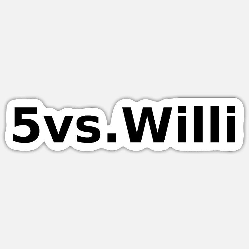 5vs.Willi | Bold Statement Print Sticker Größe S (10 x 10 cm)