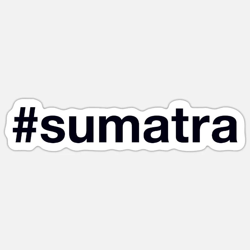 Sumatra Hashtag Sticker size S (10 x 10 cm)