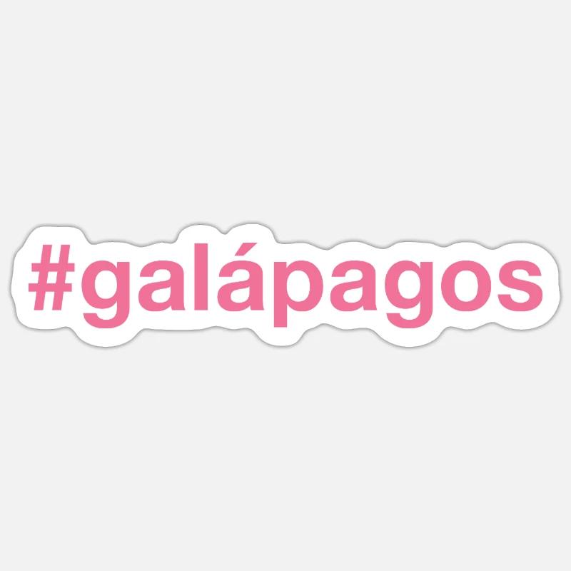 Île Galápagos - Sticker taille S (10 x 10 cm) - blanc mat