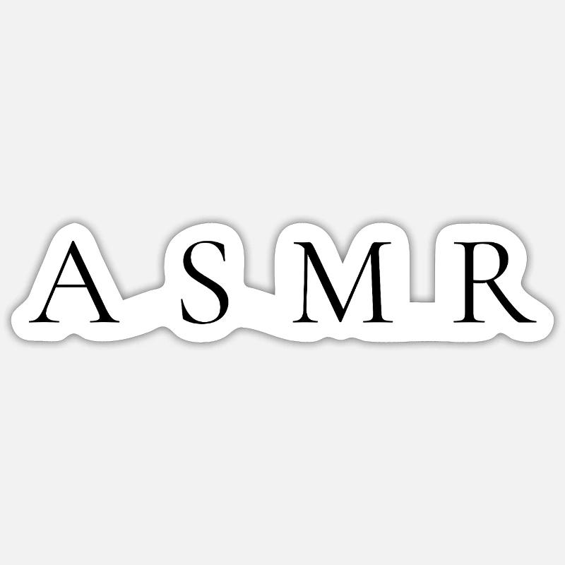 L’ASMR - Sticker taille S (10 x 10 cm) - blanc mat
