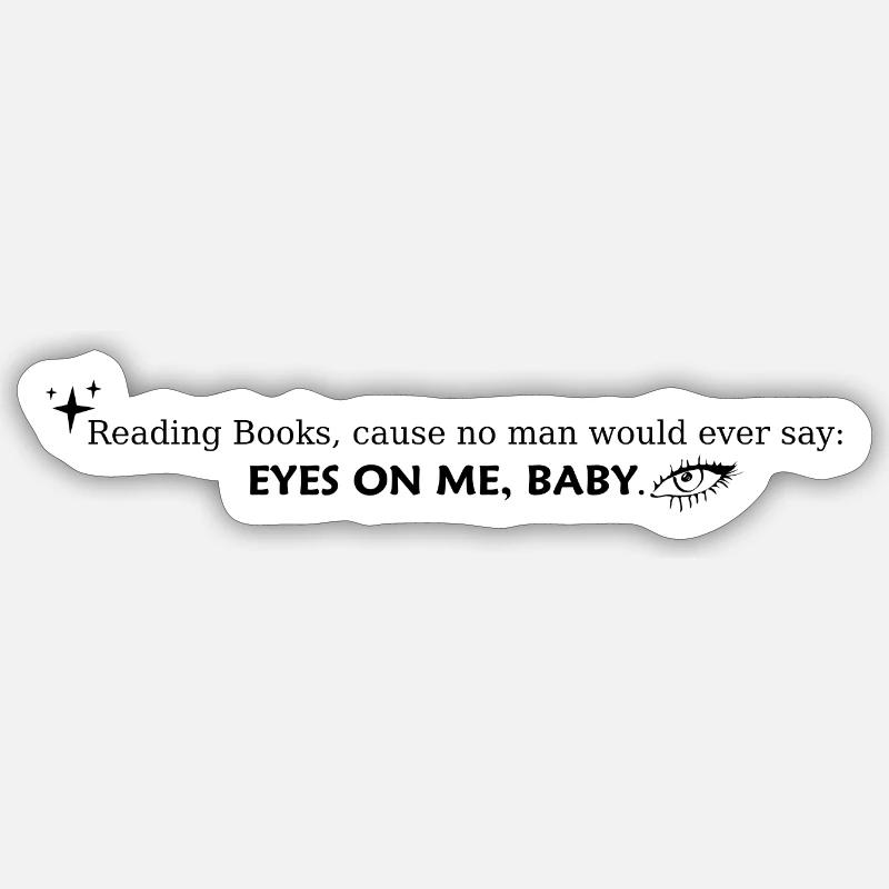 Regarde sur moi - Sticker taille S (10 x 10 cm) - blanc mat
