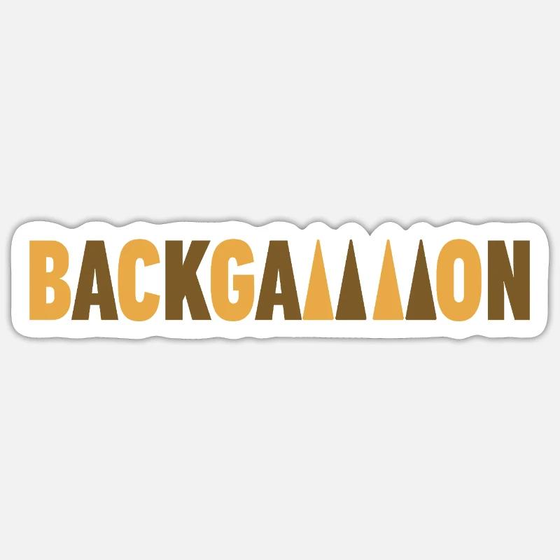 backgammon - Sticker taille S (10 x 10 cm) - blanc mat