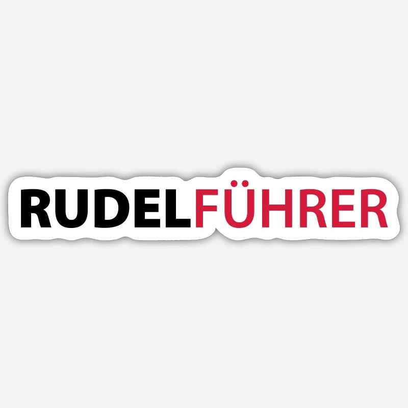 Rudelführer Hunde - Sticker Größe S (10 x 10 cm) - Mattweiß