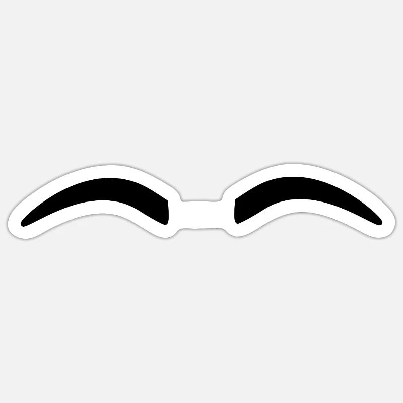 Eyebrows Funny - Sticker size S (10 x 10 cm) - white matte