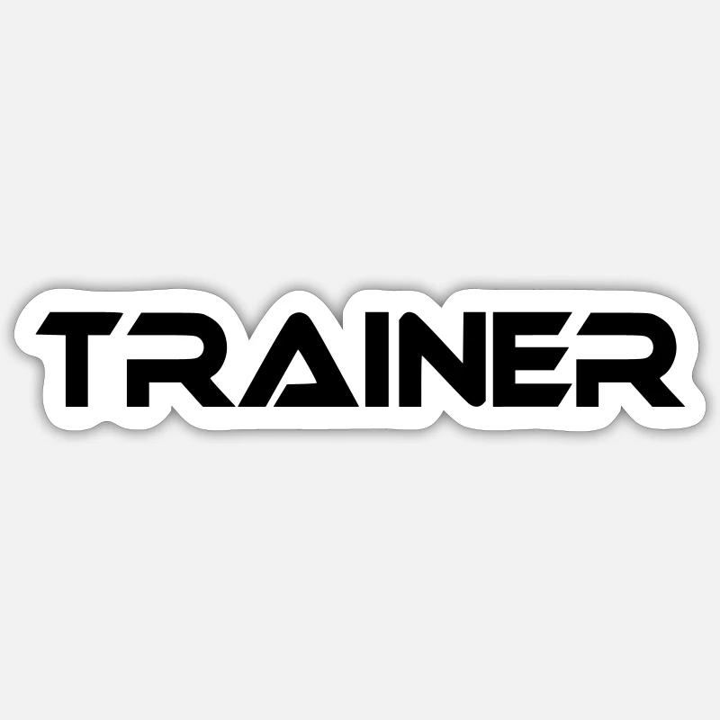 Entraîneur - Sticker taille S (10 x 10 cm) - blanc mat