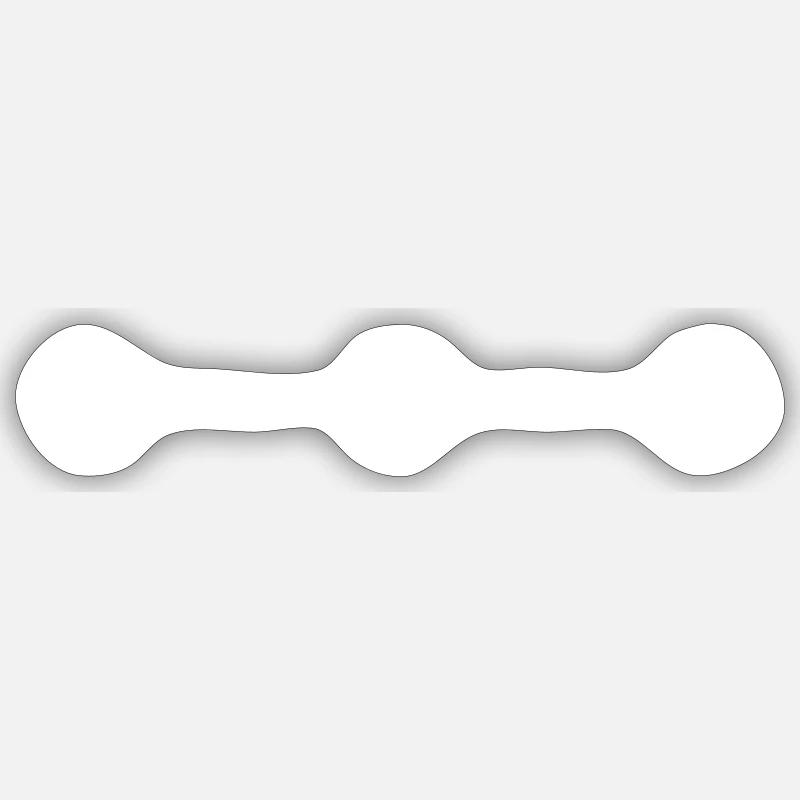Trois points - Sticker taille S (10 x 10 cm) - blanc mat