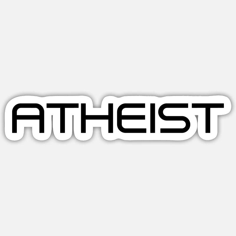 Atheist - Sticker Größe S (10 x 10 cm) - Mattweiß