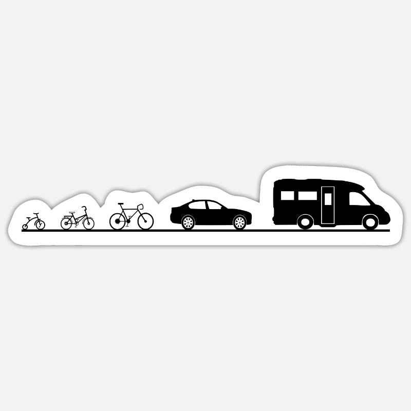 Camping - Sticker Größe S (10 x 10 cm) - Mattweiß