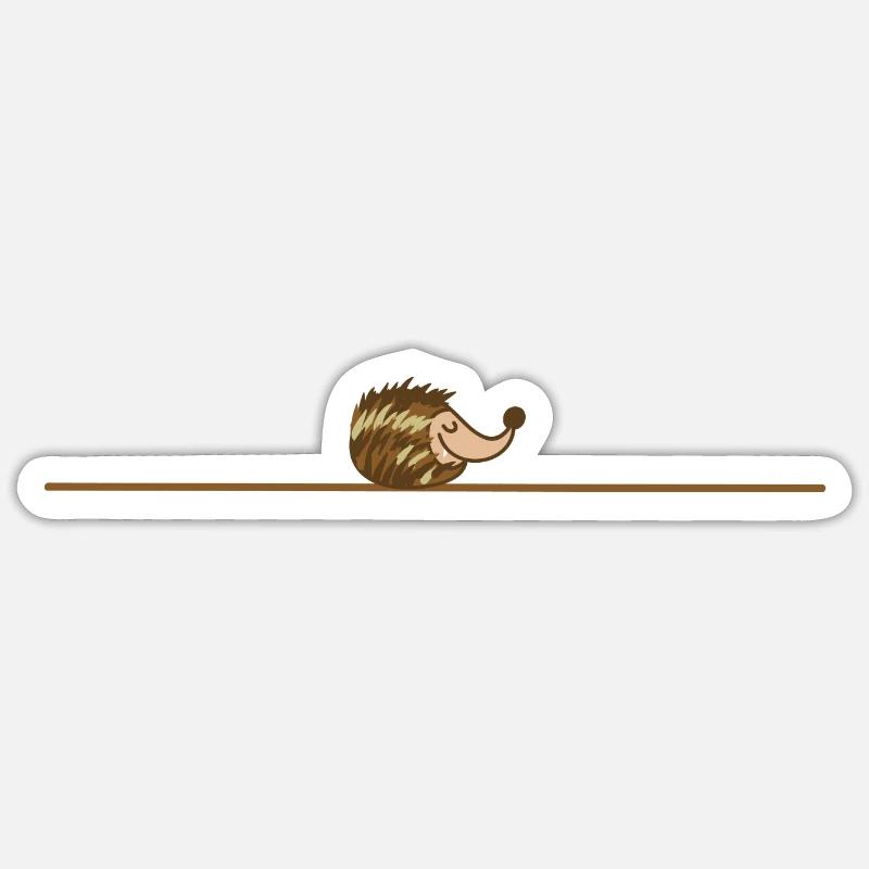 sleeping hedgehog - Sticker size S (10 x 10 cm) - white matte