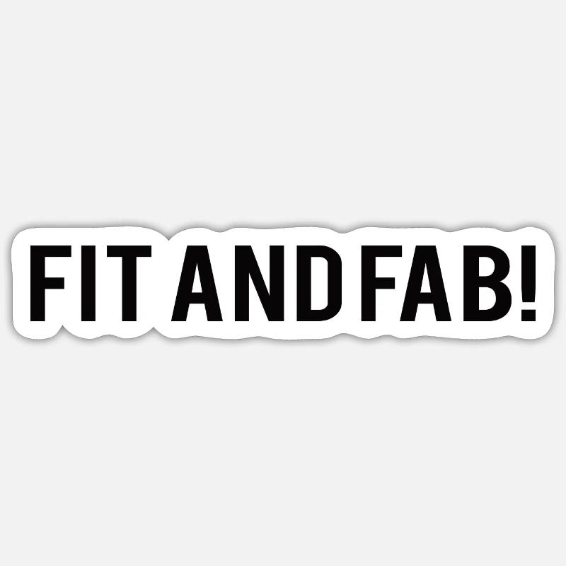 POWERLIFTING: Fit et Fab! - Sticker taille S (10 x 10 cm) - blanc mat