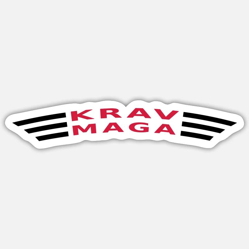 KRAVMAGA curved - Sticker Größe S (10 x 10 cm) - Mattweiß
