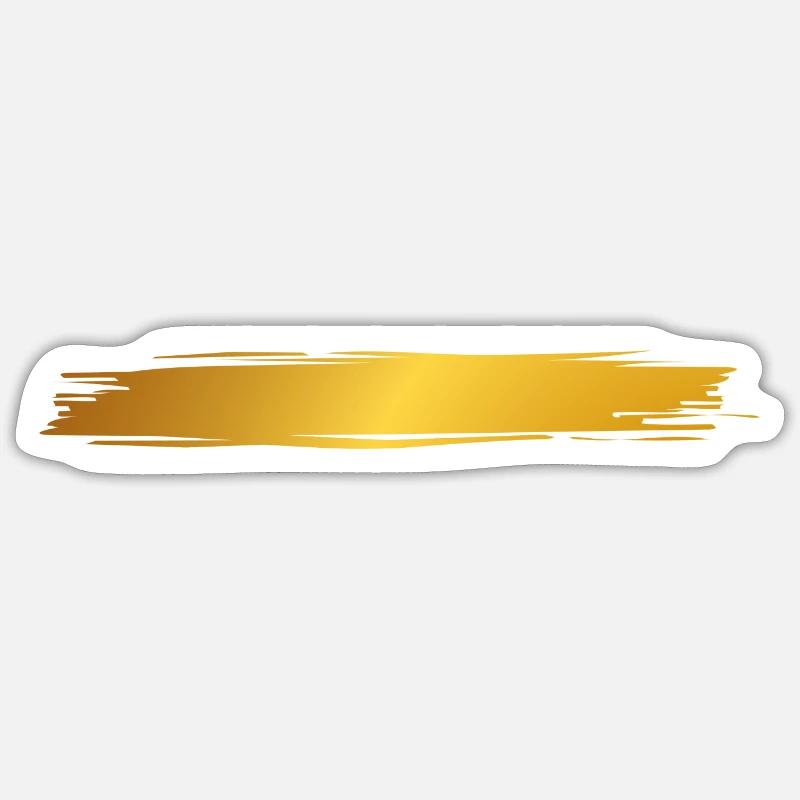 Paint blob splash paint painter gift gold stripes Sticker size S (10 x 10 cm)